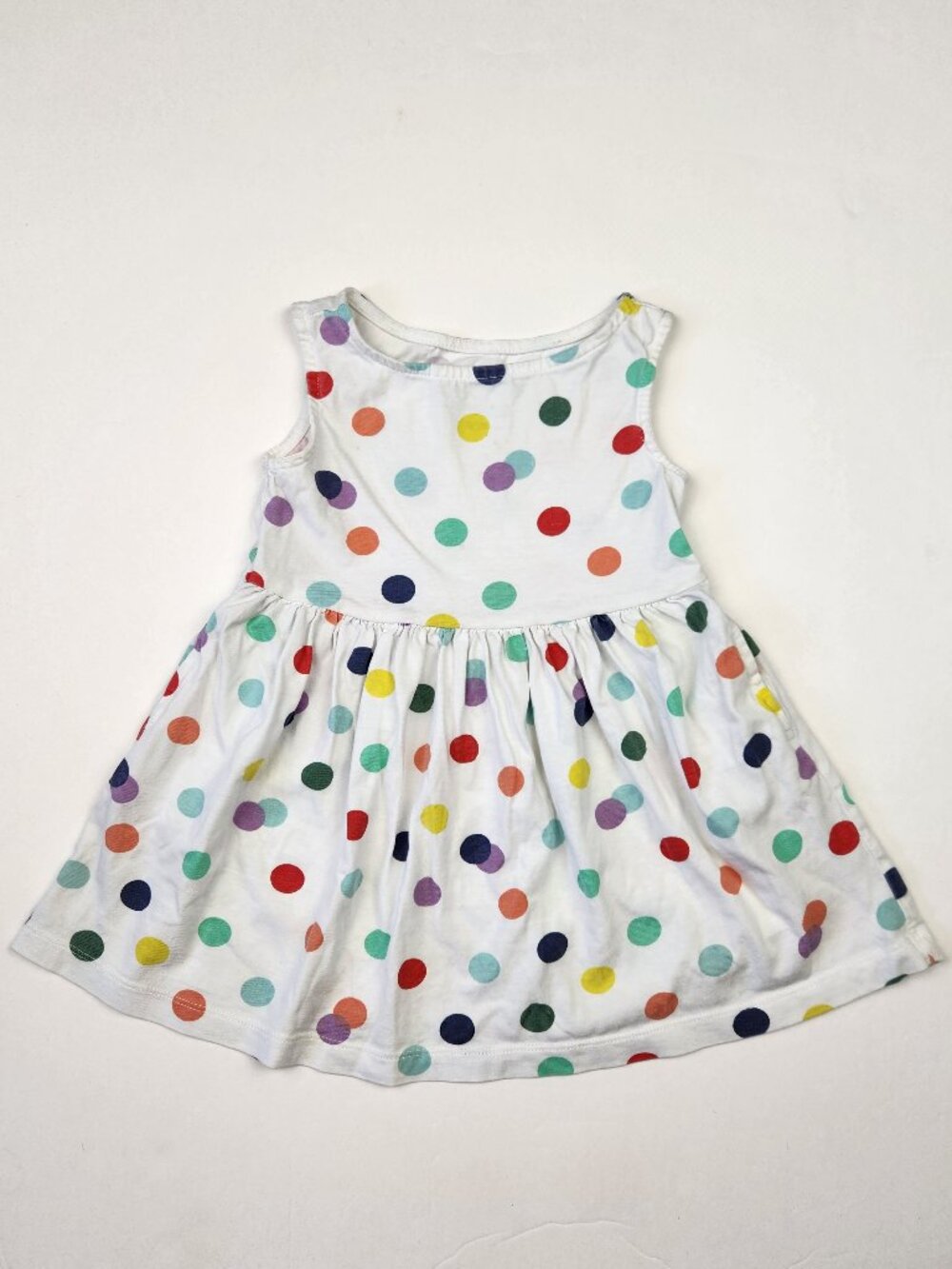 Primary Kids Rainbow Polka Dot Recess Dress size 3 Play Condition